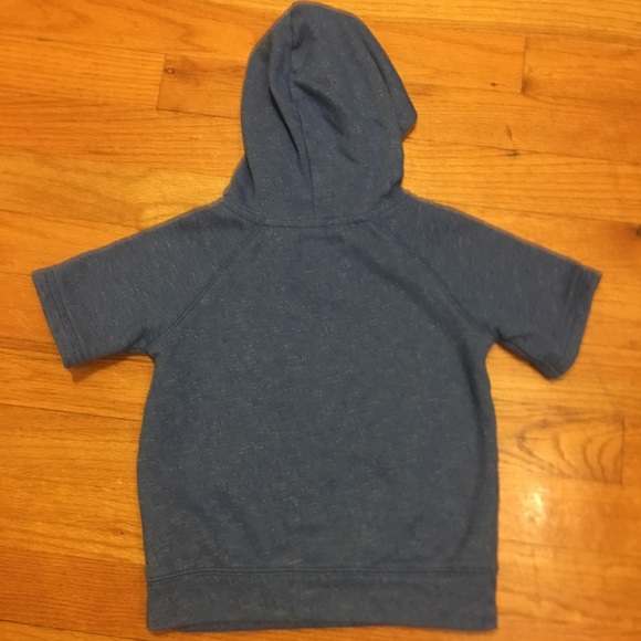 18-24 month Blue Hooded Shortsleeved Sweatshirt - Picture 4 of 5
